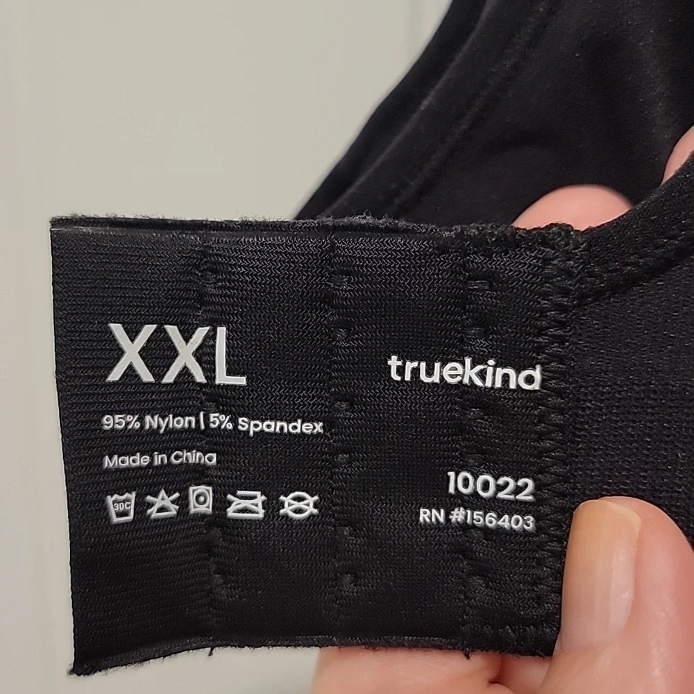 Shapermints Truekind Black Wireless Seamless Bra Size XXL